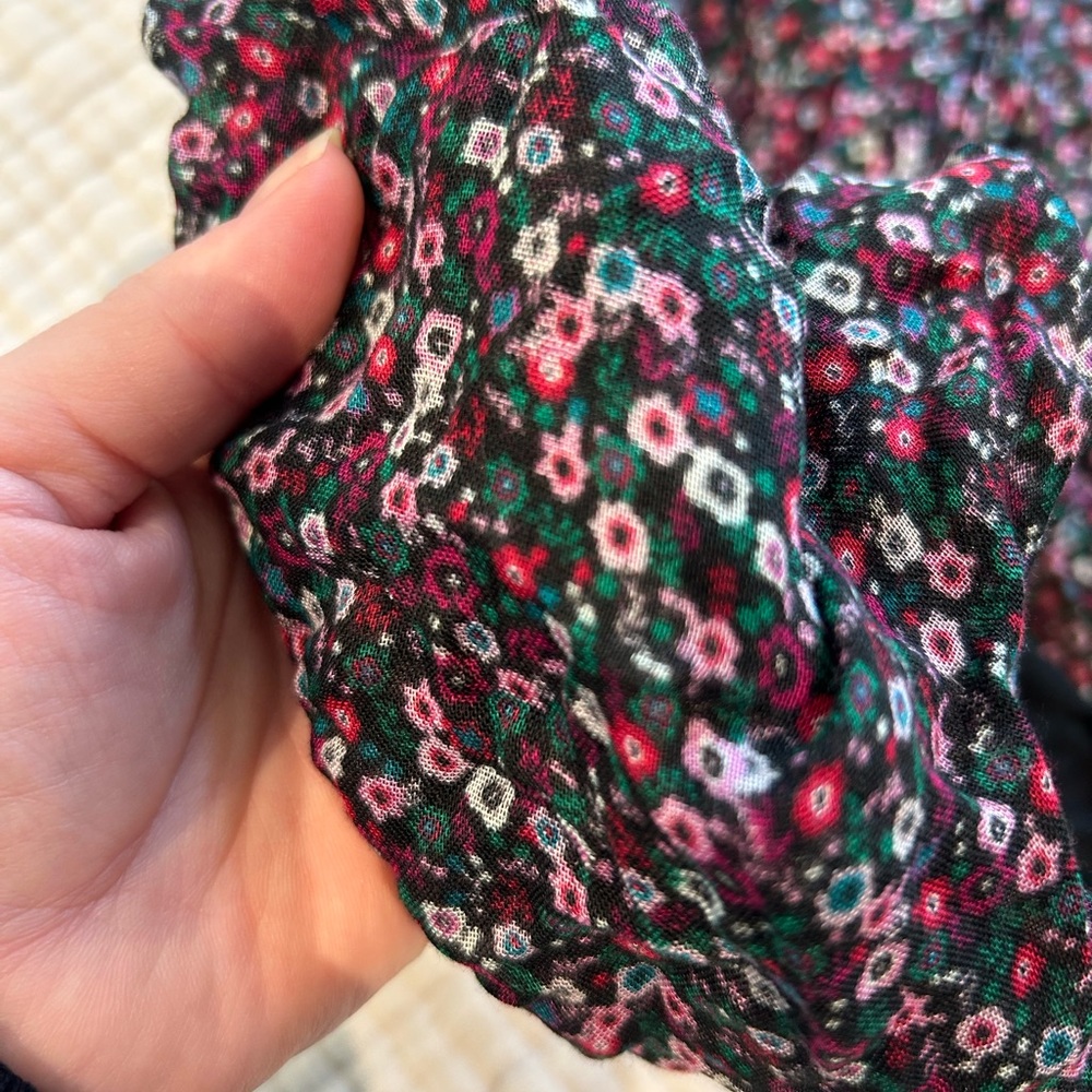 Floral Patterned Fabric Scarf